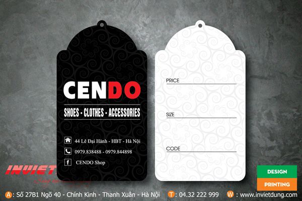 Mẫu mác quần áo chuyên nghiệp do In Việt Dũng thiết kế và in ấn